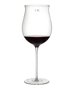 Personalized Wine Enthusiast Aria Domaine Burgundy Handblown Wine Glass