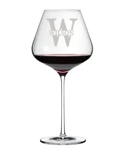Personalized Wine Enthusiast Vienna Break-Resistant Pinot Noir Wine Glass-Wilson Design